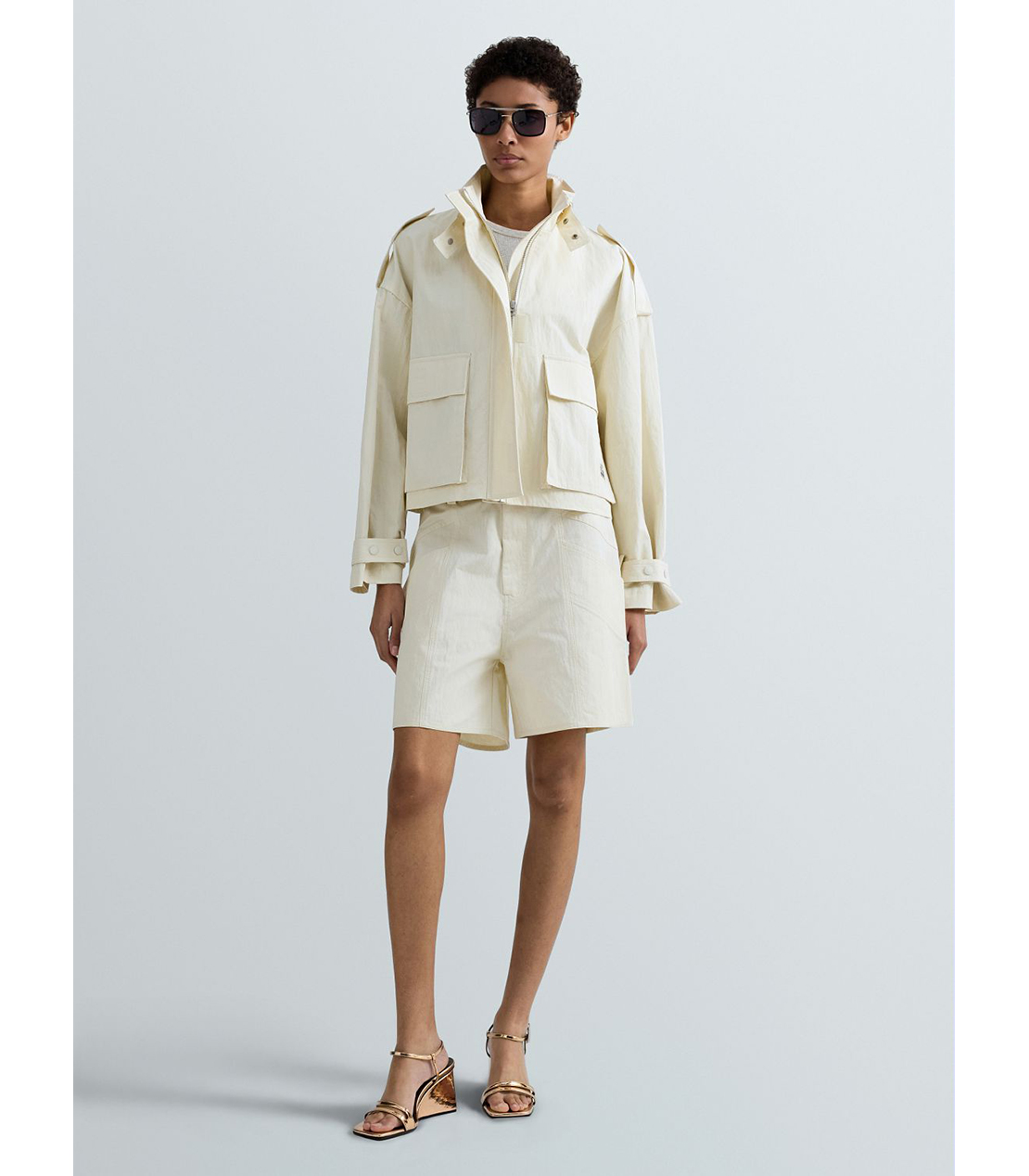 クロップドトレンチコート 詳細画像 ホワイト 2